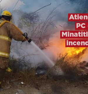 Atiende PC de Minatitlán Incendio de Pastizal