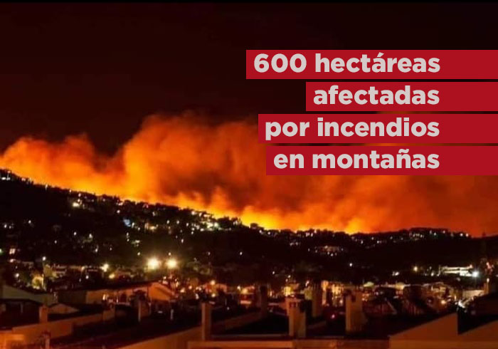 620 hectáreas afectadas por incendios en Altas Montañas