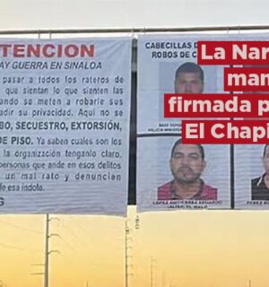 Narcomanta firmada por »El Chapito»