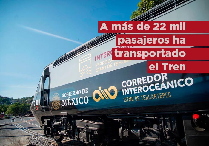 A 2 meses de operaciones Tren Interoceánico ha transportado a más de 22 mil pasajeros: SEMAR