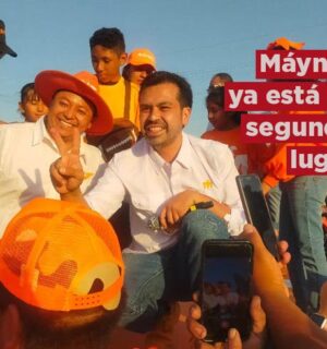 “A cinco semanas de campaña ya estamos en el segundo lugar”: Máynez