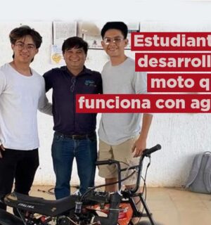 Estudiantes de Yucatán desarrollan motocicleta que funciona con agua