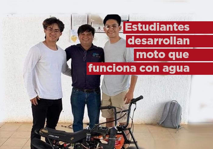 Estudiantes de Yucatán desarrollan motocicleta que funciona con agua