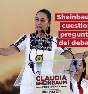 Sheinbaum cuestiona preguntas del primer debate presidencial