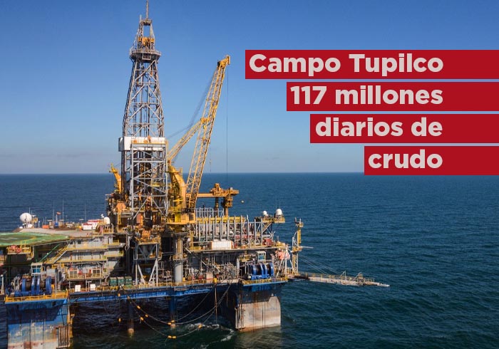 El campo Tupilco Profundo producirá 117 millones de barriles diarios de crudo