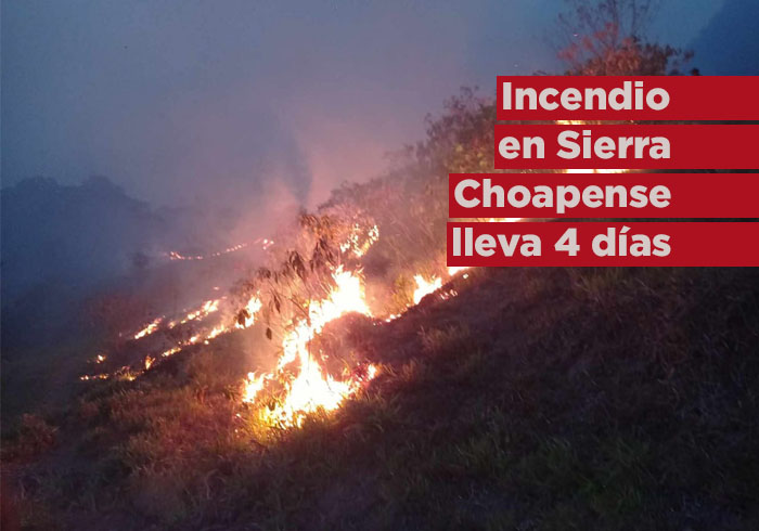 Incendio en Sierra Choapense lleva 4 días