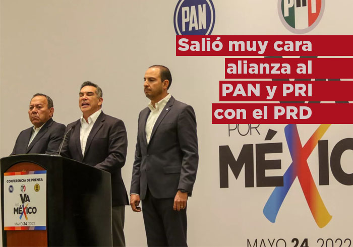 Podría salir muy cara al PAN y PRI la alianza con el PRD