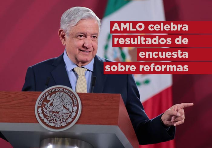 AMLO celebra los resultados de la encuesta sobre la reforma al Poder Judicial