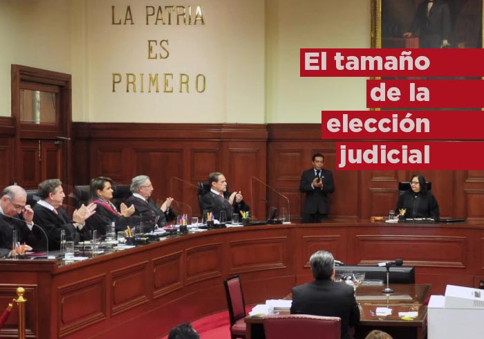 El tamaño de la elección judicial