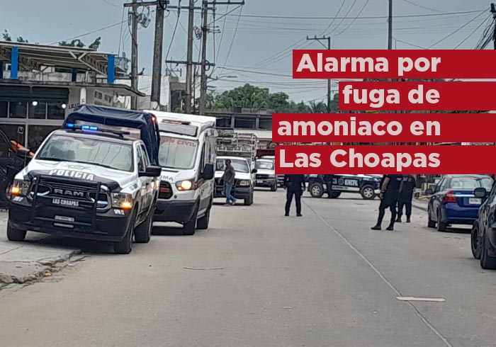 Alarma por fuga de amoniaco en hielera de Las Choapas