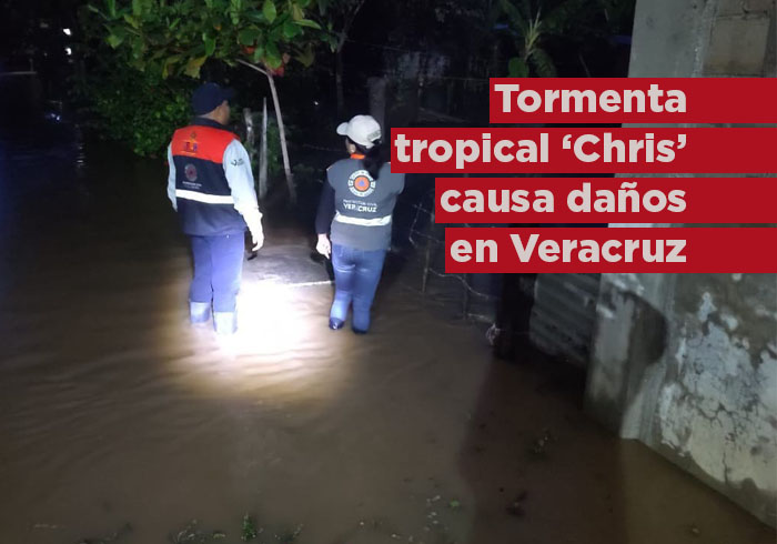 Tormenta tropical «Chris» causa estragos en Veracruz