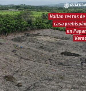 Hallan restos de una casa prehispánica, en Papantla, Veracruz