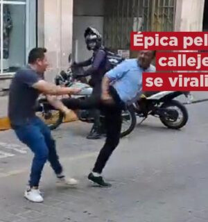 VIDEO: Épica pelea en las calles de Morelia se viraliza