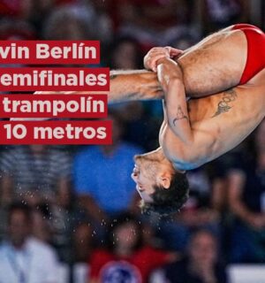 Veracruzano Kevin Berlín va a semifinal de trampolín de 10 metros, en París 2024