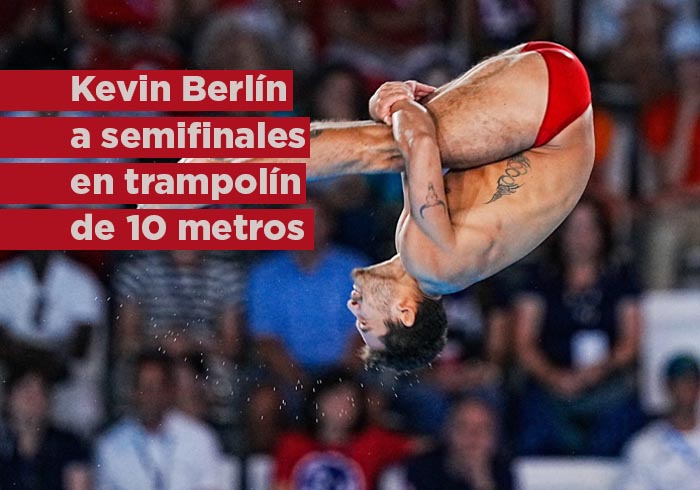 Veracruzano Kevin Berlín va a semifinal de trampolín de 10 metros, en París 2024