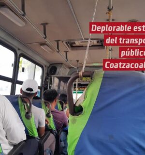 Deplorable estado del transporte público en Coatzacoalcos