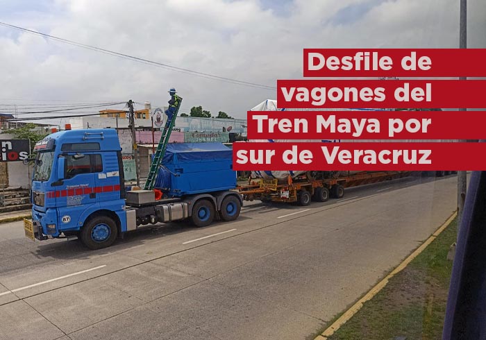 Desfile de Vagones del Tren Maya Cautiva a Habitantes del Sur de Veracruz