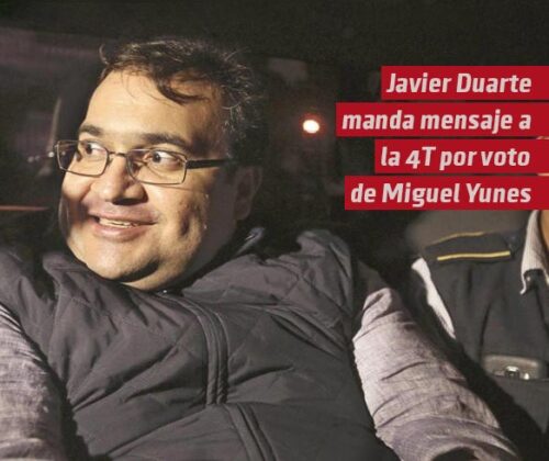 Javier Duarte manda mensaje a la 4T tras voto de Yunes a favor de la reforma judicial y lanza advertencia