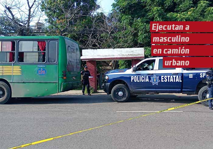 Ejecutan a masculino en camión urbano