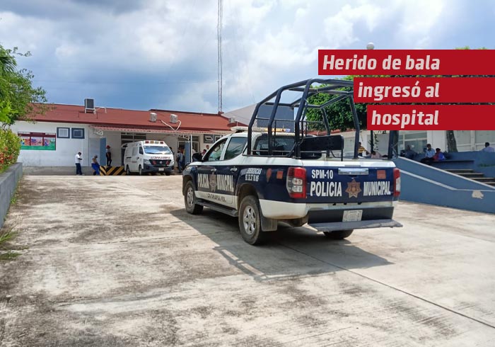 Herido de bala ingresó al hospital