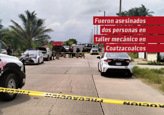 Fueron asesinadas dos personas en un taller mecánico de la colonia Manantiales