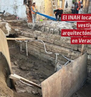 El INAH localiza vestigios arquitectónicos de la antigua muralla del puerto de Veracruz