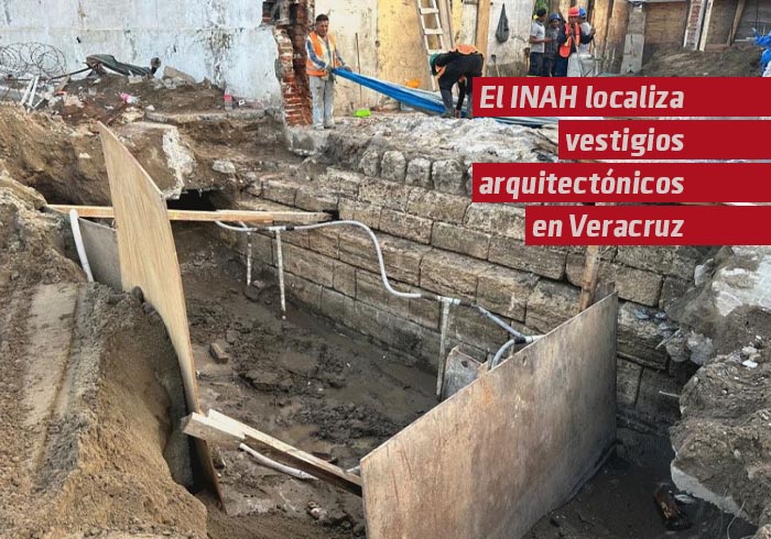 El INAH localiza vestigios arquitectónicos de la antigua muralla del puerto de Veracruz