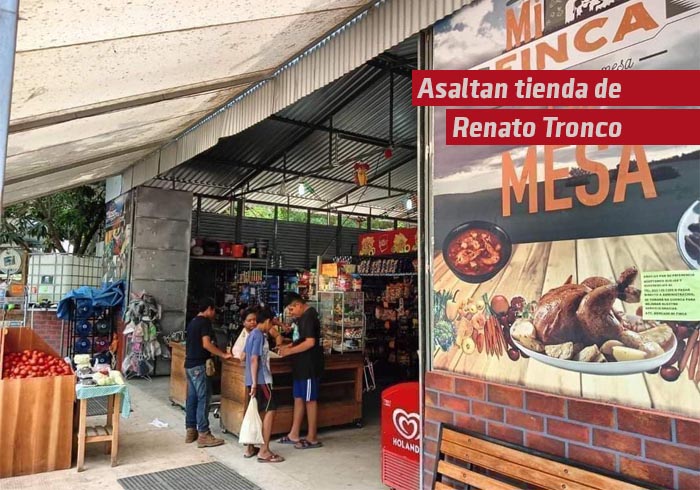 Asaltan la tienda de Renato Tronco