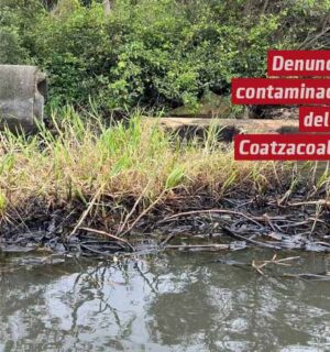 Denuncian contaminación del río Coatzacoalcos