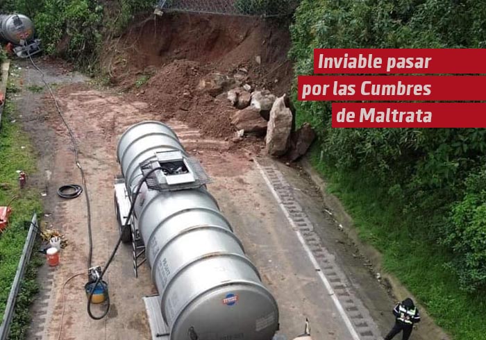 Inviable pasar por las Cumbres de Maltrata