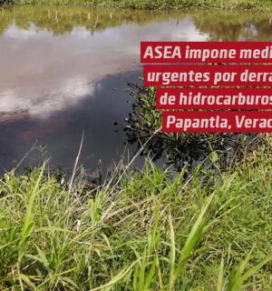 ASEA impone Medidas de Urgente Aplicación para la atención ambiental tras derrame de hidrocarburo en Papantla, Veracruz.