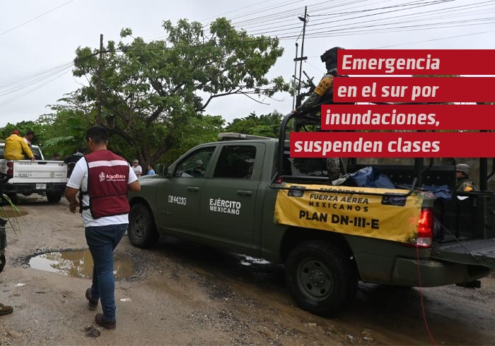 Emergencia en el sur por inundaciones; suspenden clases