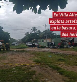 Les explota artefacto oculto en la basura