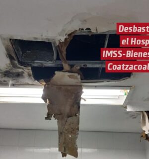 Intensas lluvias causan estragos en el Hospital IMSS-Bienestar de Coatzacoalcos