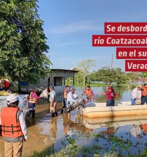 Se desborda el río Coatzacoalcos