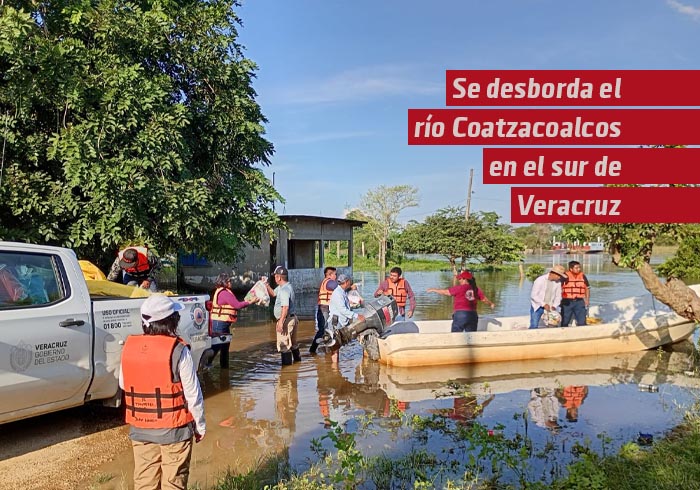 Se desborda el río Coatzacoalcos