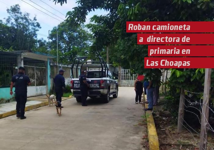 Roban camioneta a directora de primaria