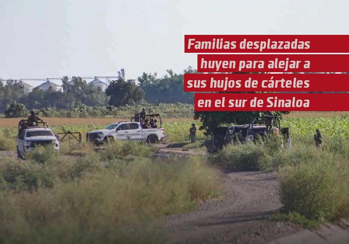 Familias desplazadas huyen de Sinaloa