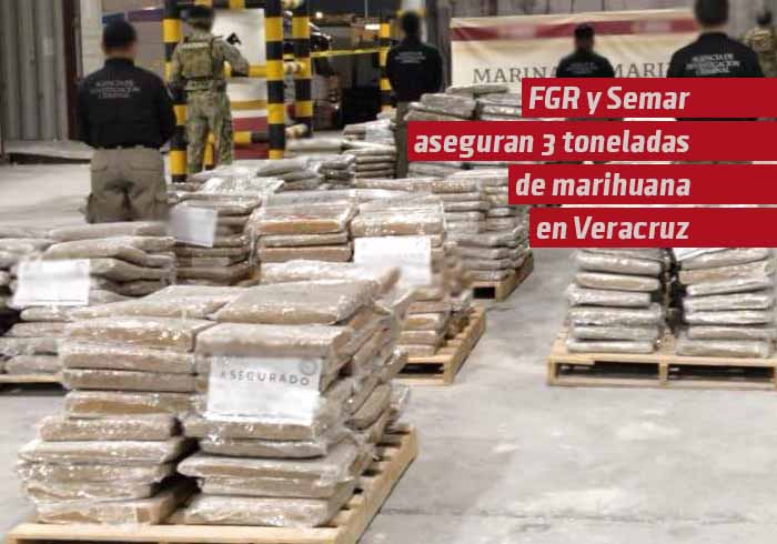 FGR y Semar aseguran más de tres toneladas de marihuana en Veracruz