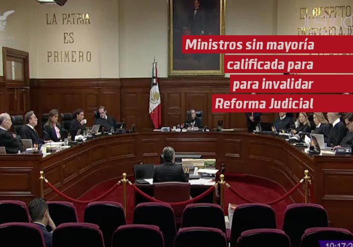 Bloque para invalidar parcialmente reforma judicial pierde mayoría calificada