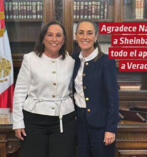 Agradece Rocío Nahle todo el respaldo de Claudia Sheinbaum a Veracruz