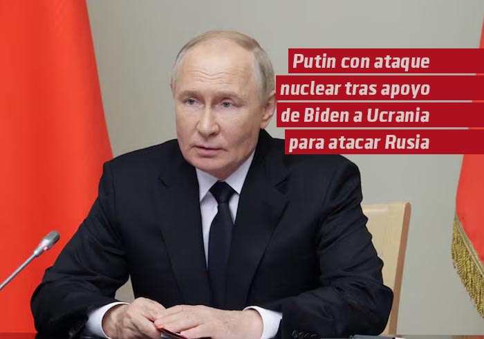 Putin amenaza con ataque nuclear tras apoyo de Biden a Ucrania para atacar Rusia