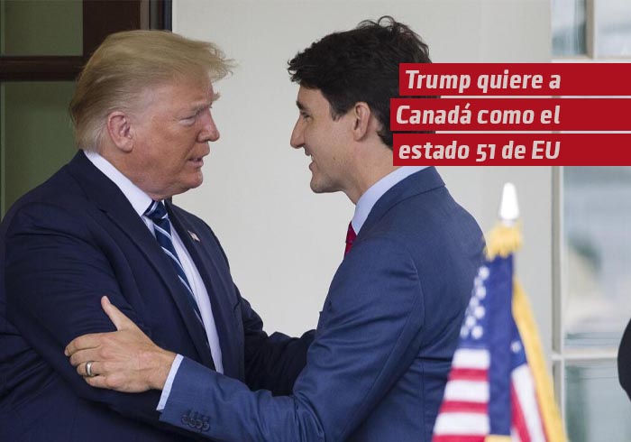 Trump sugirió a Trudeau que Canadá se una a EU para evitar los aranceles, según medios