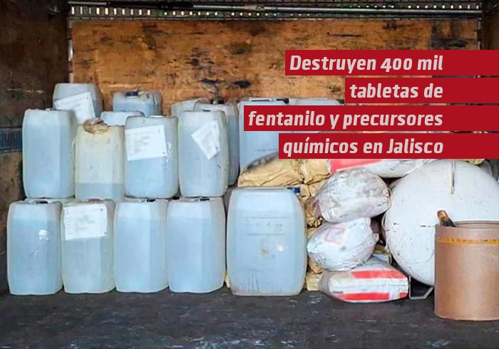 Destruyen 400 mil tabletas de fentanilo