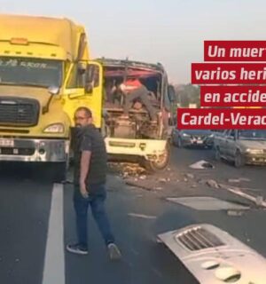 Un muerto y varios heridos en accidente en la carretera Cardel-Veracruz