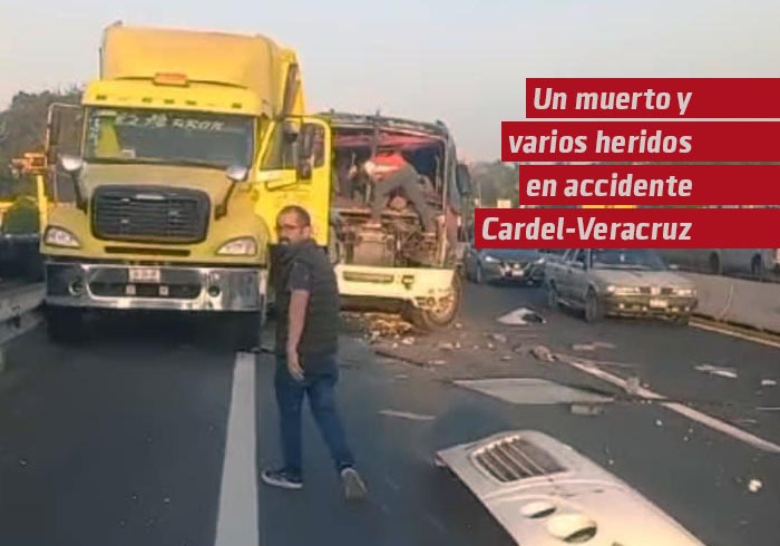 Un muerto y varios heridos en accidente en la carretera Cardel-Veracruz