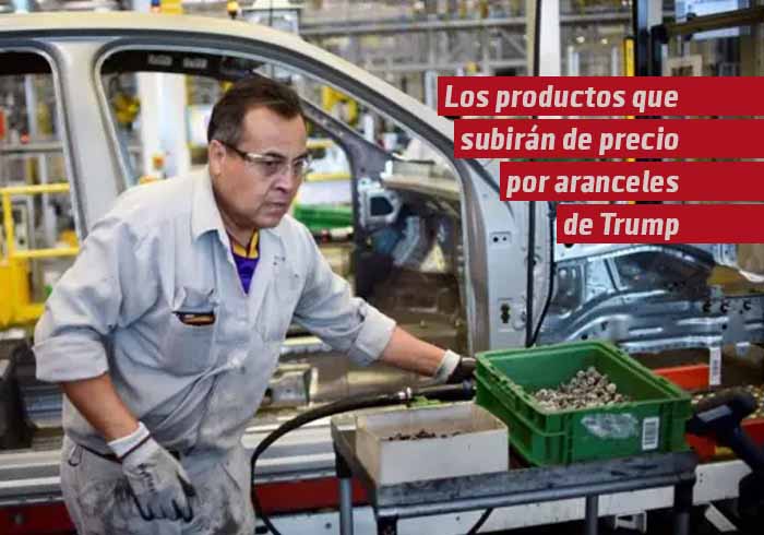 Los productos que subirán de precio tras la aplicación de aranceles de EU a México