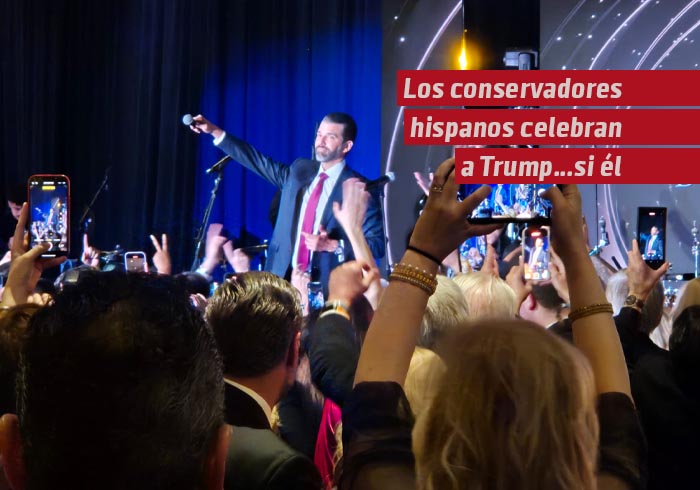 Los conservadores hispanos celebran a Donald Trump… sin él