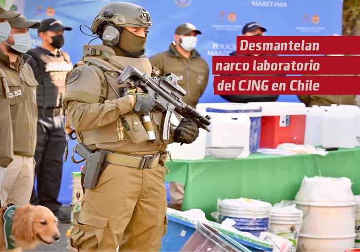 Desmantelan narcolaboratorio del CJNG en Chile