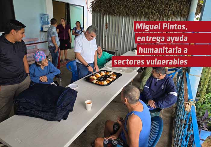 Miguel Pintos, entrega apoyo humanitario a sectores vulnerables